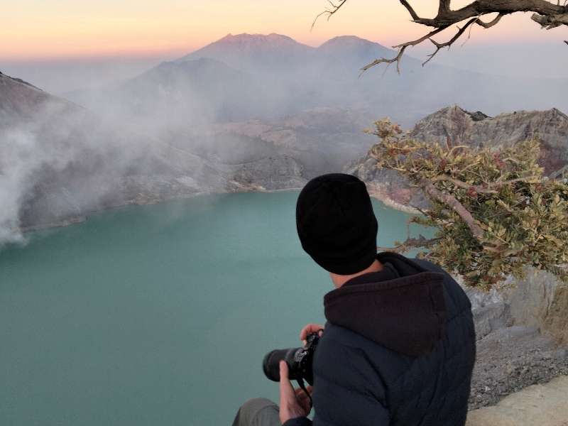 Ijen volcano in the morning